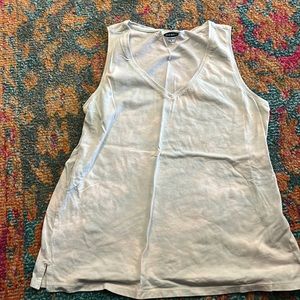 V-neck tie-dyed tank top